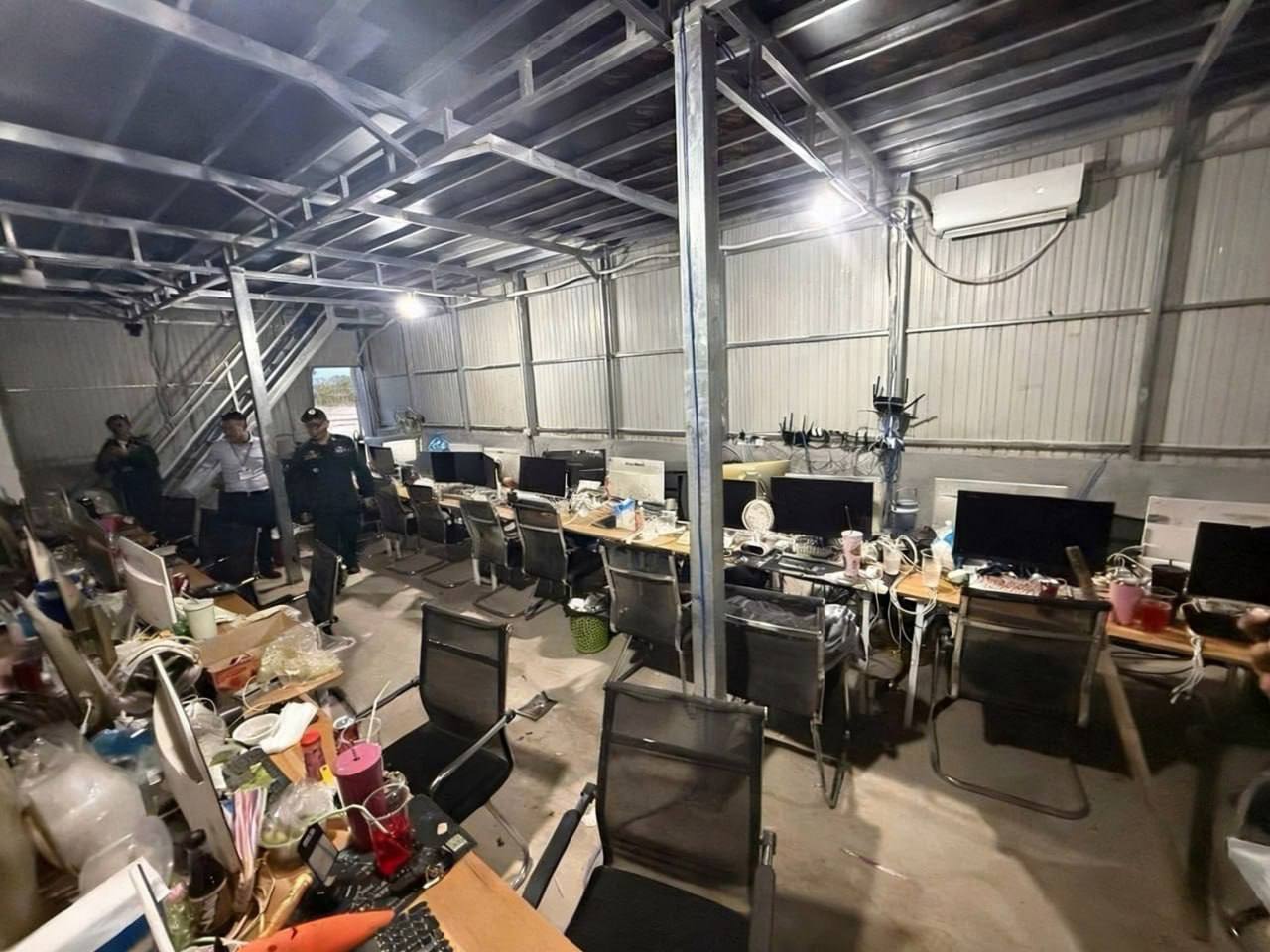 柬埔寨柴桢省木牌环球商业广场开展突击行动 111 名多国涉诈人员落网